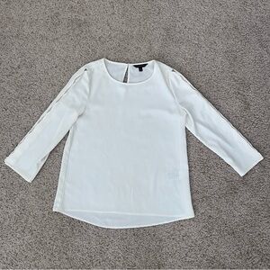 Banana Republic White Long Sleeve Top XS